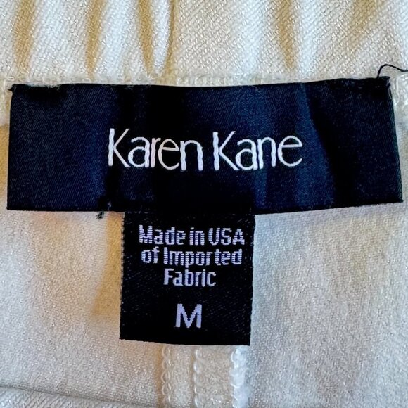 Karen Kane Ponte Ankle Crop Pants Tassels at Hem Elastic Waist Pull on Size Med - Picture 5 of 10